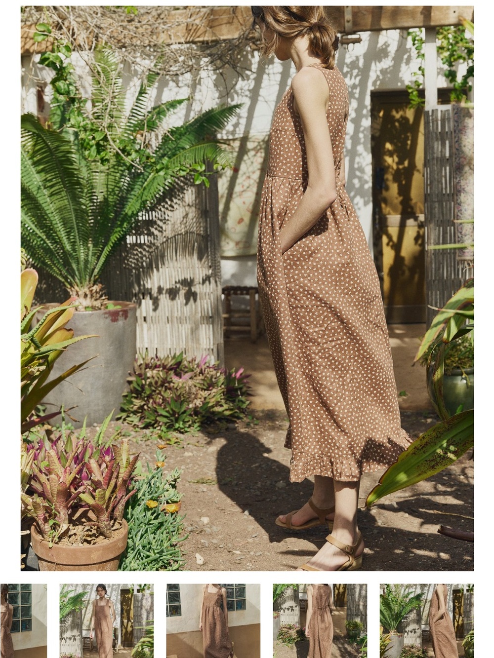 notPERFECTLINEN Iris Dress in Milk Chocolate Floral - Picture 6 of 6